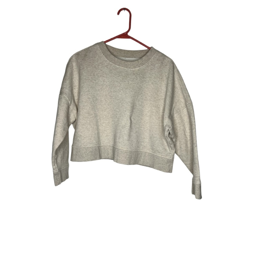 Madewell MWL Cropped Oatmeal Sweatshirt